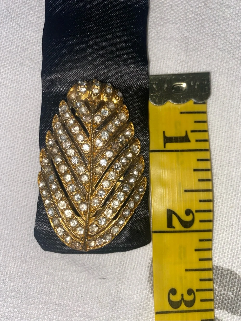 Vintage Belt ART DECO Rhinestone FUR Clip SHOE CLIP Brooch 2 × 1.5